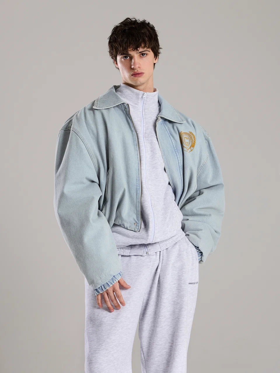 Pants gray melange sport