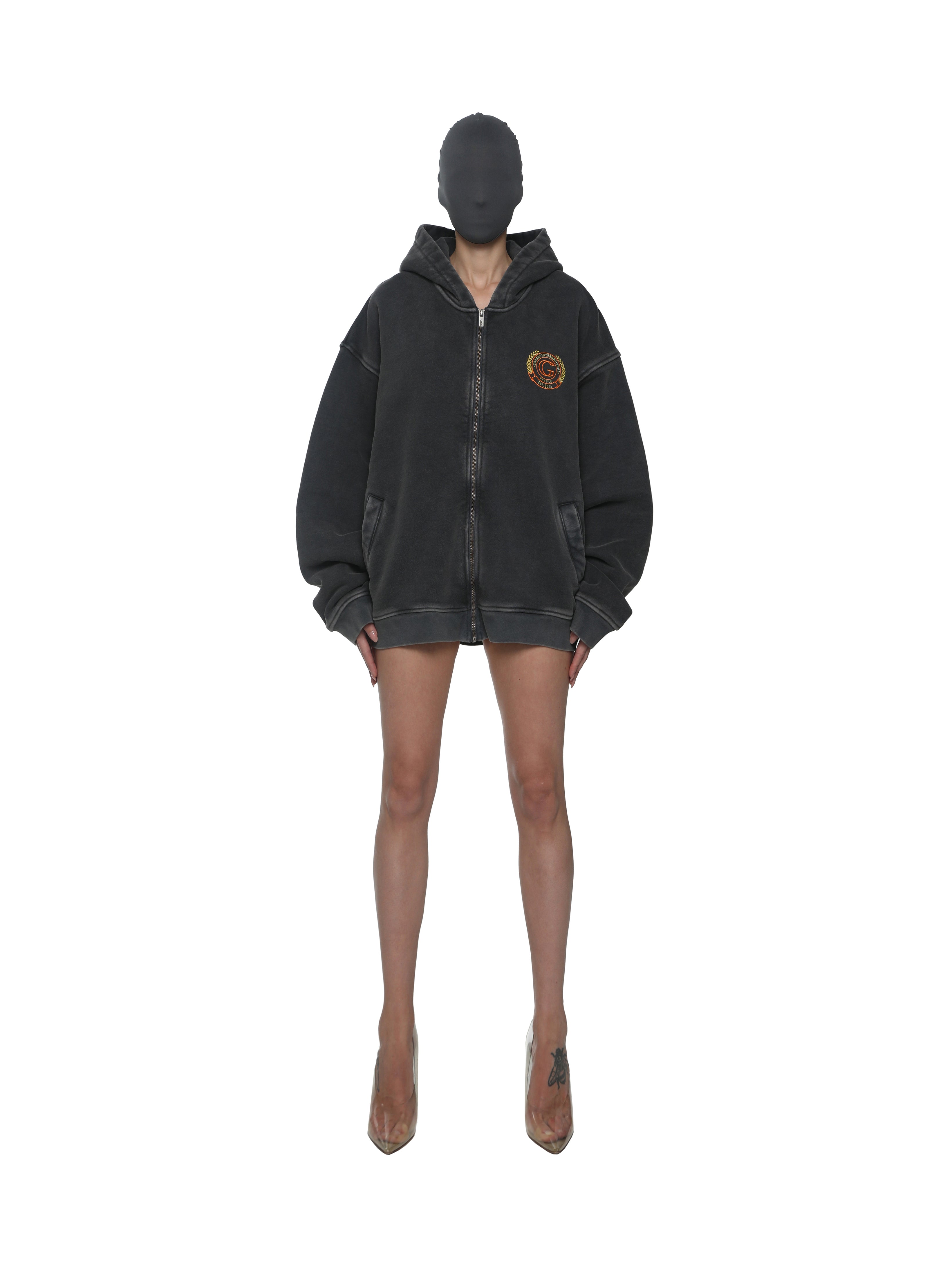 G-badge zip hoodie
