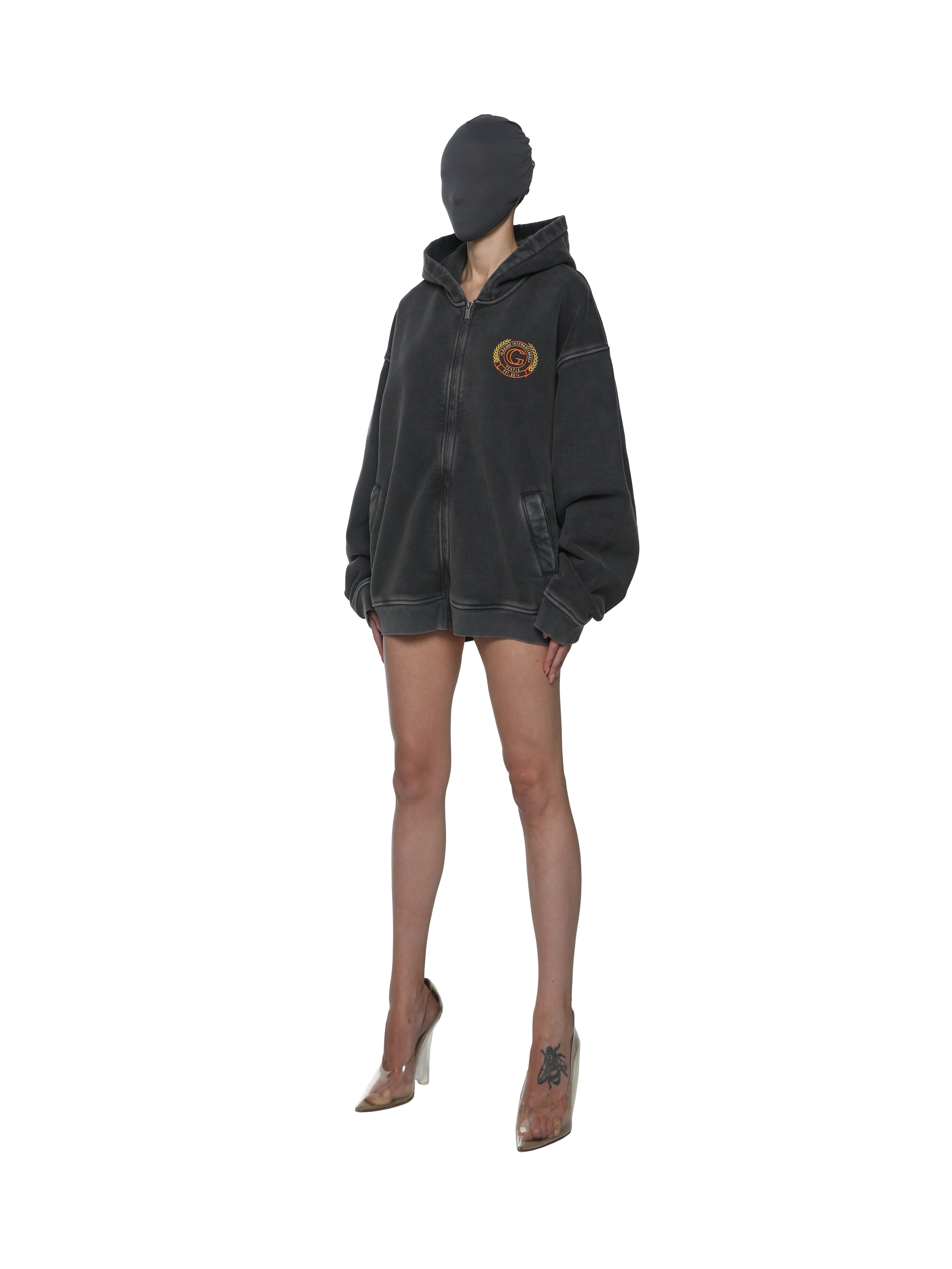G-badge zip hoodie