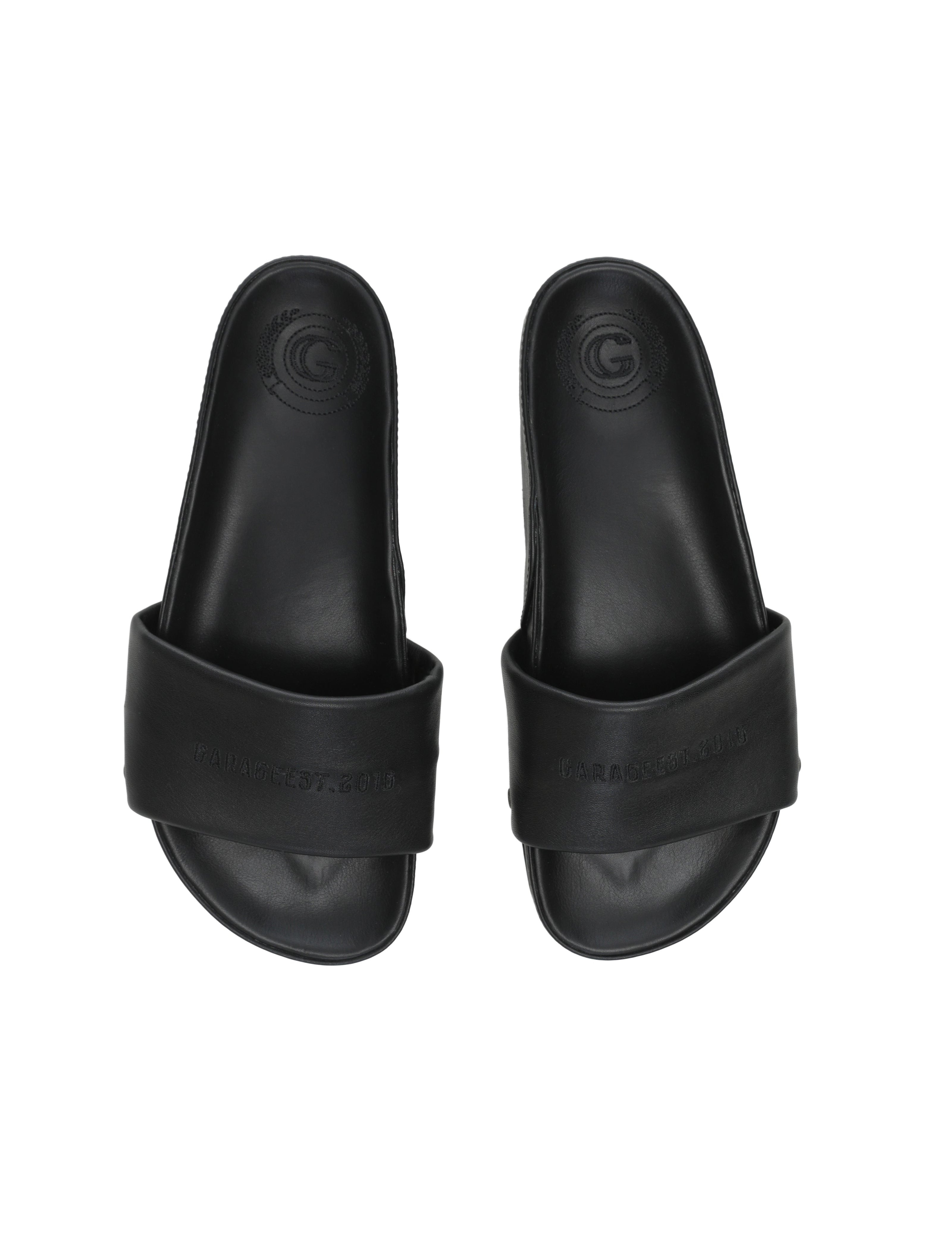 Leather slippers
