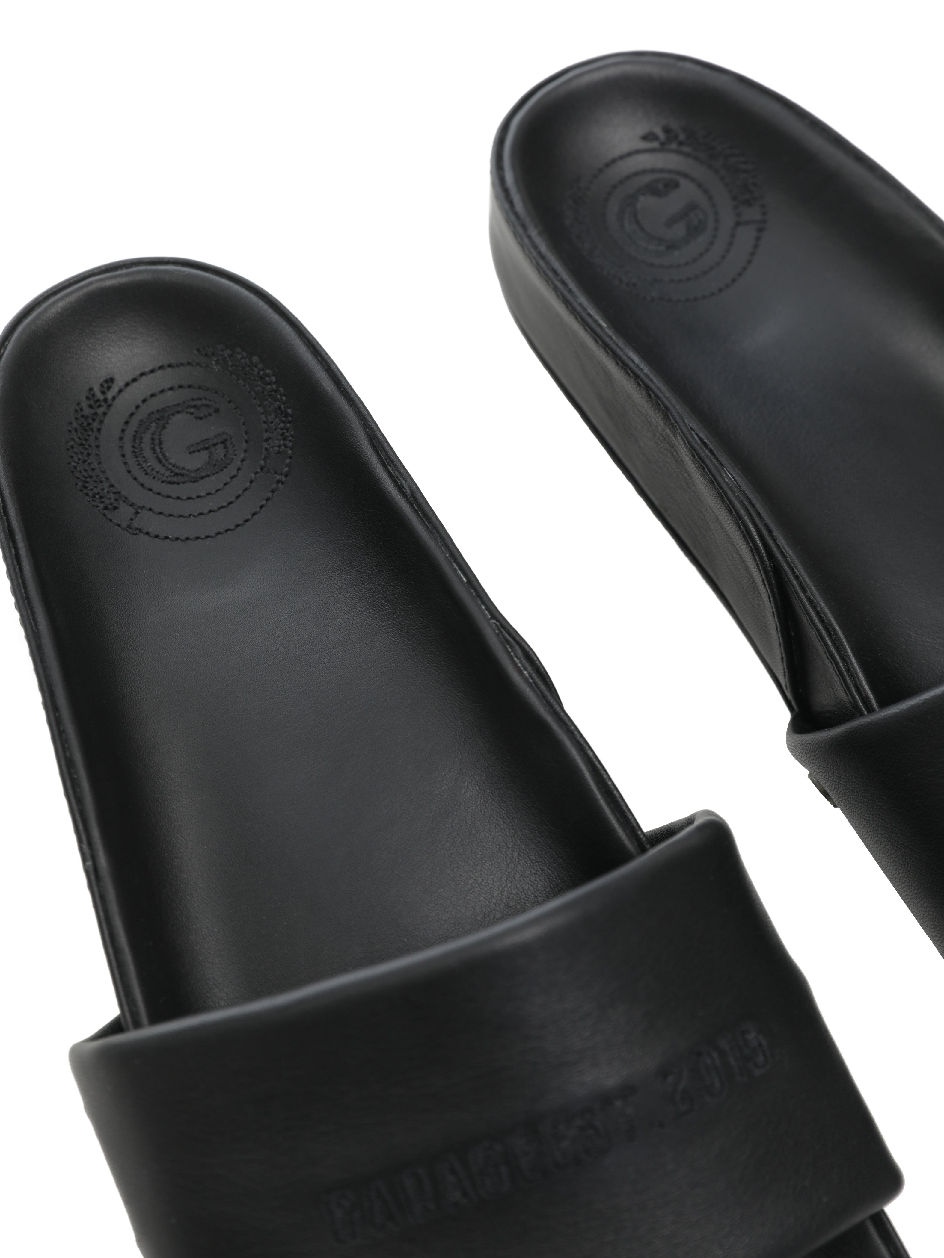 Leather slippers