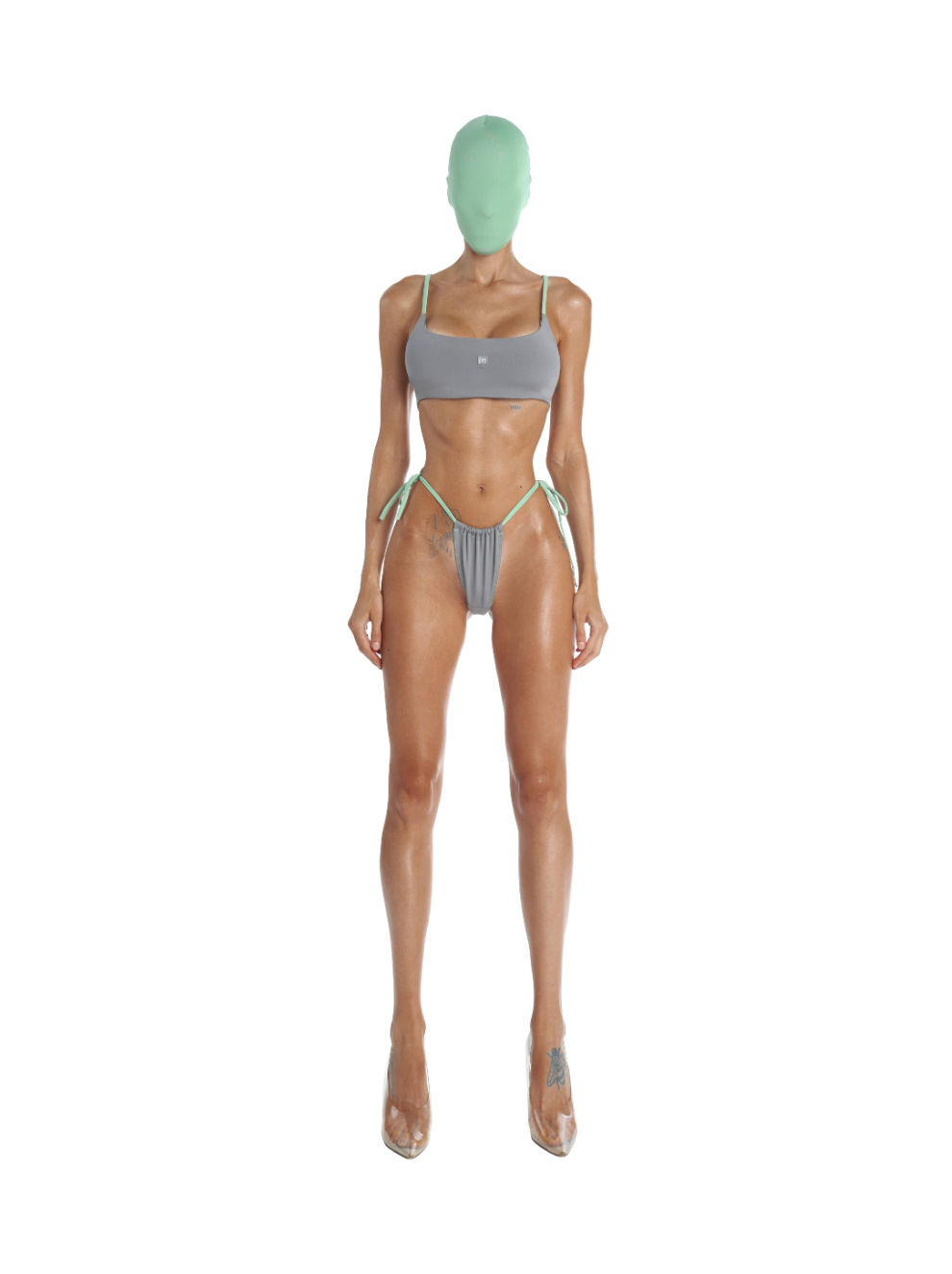 SWIMSUIT TOP MINI STRINGS BOTTOM TRIANGLE