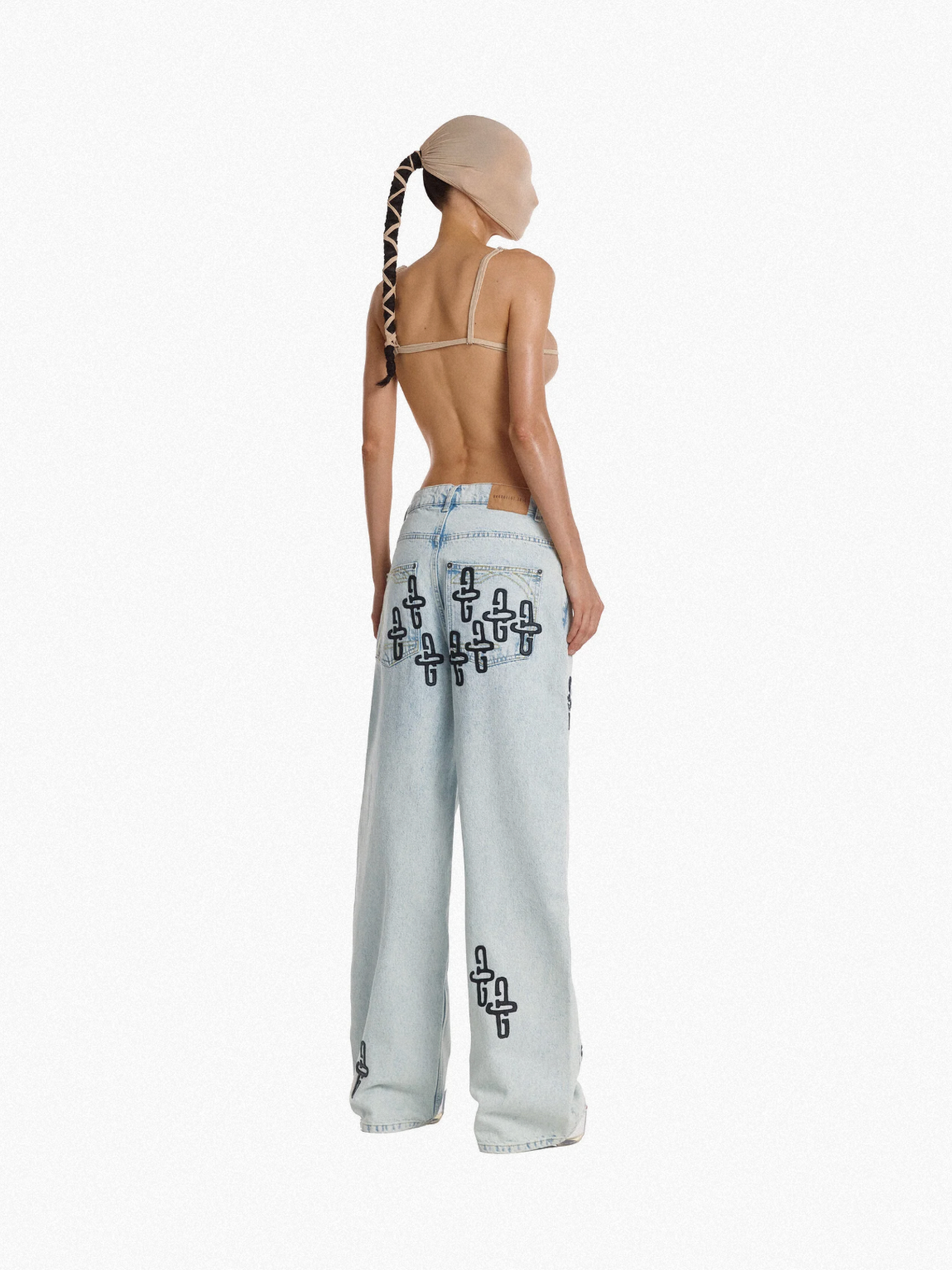 UNISEX JEANS, LEATHER PATTERN