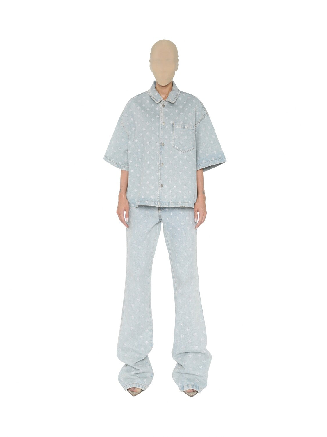 Unisex shirt açik mavi