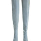 Denim Long boots heels 12