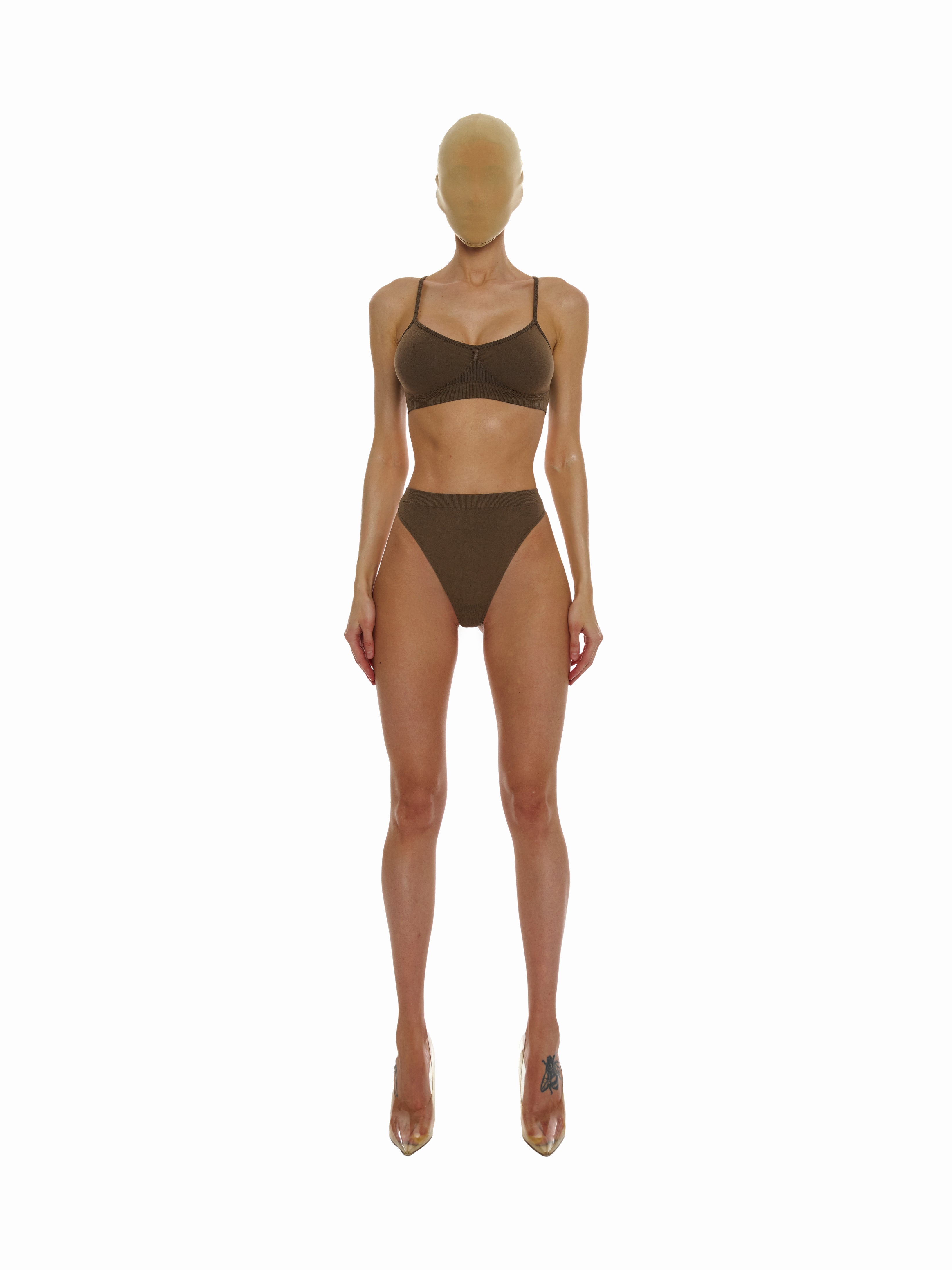 Seamless top with underwear