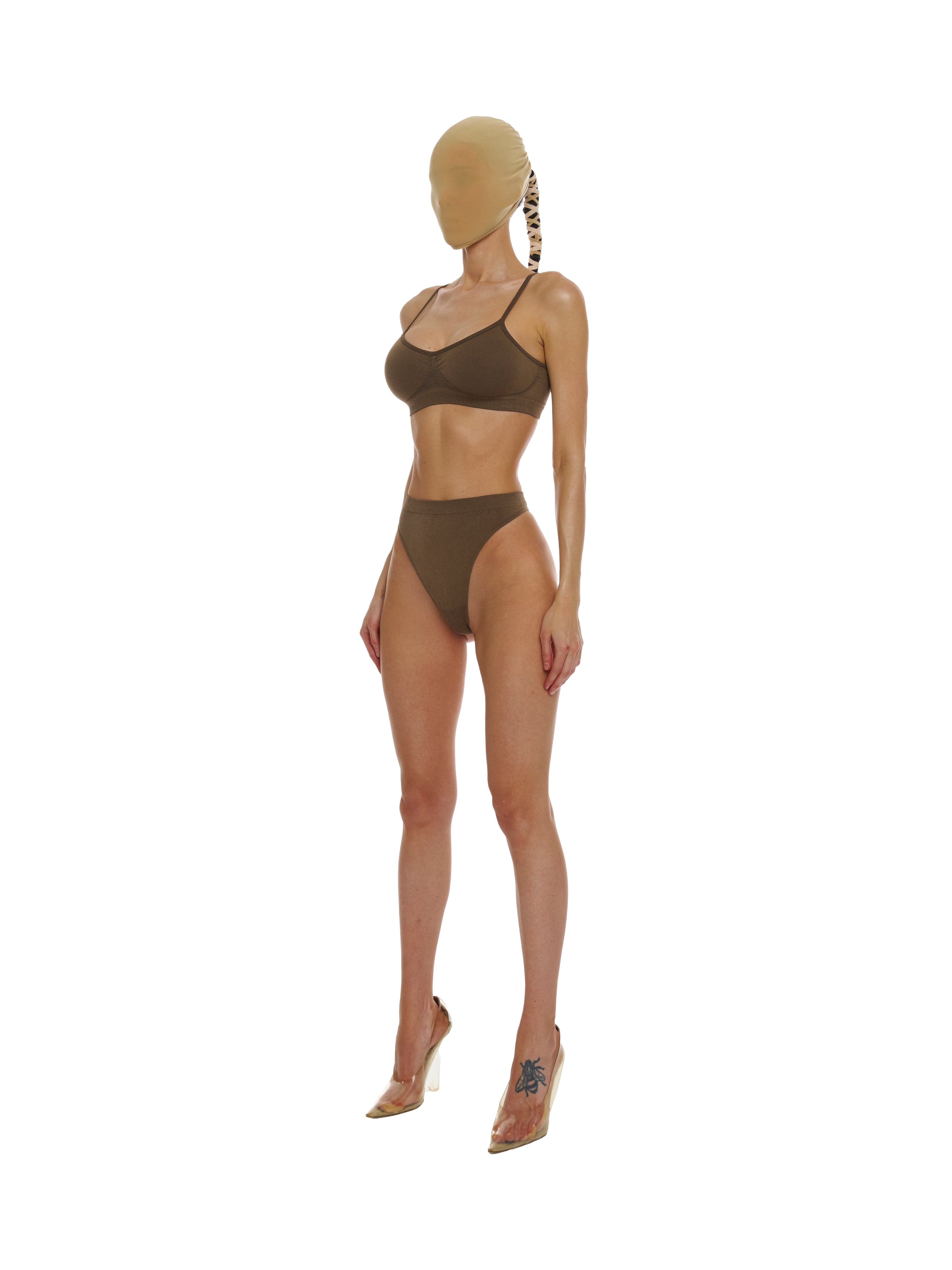 Seamless top with underwear