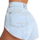 Denim shorts rich bitch