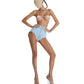 Denim shorts rich bitch