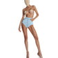 Denim shorts rich bitch