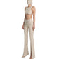 LACE-UP FLARED PANTS SAND