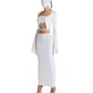 Set (Skirt, Top Bando, Cardigan )