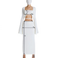Set (Skirt, Top Bando, Cardigan )