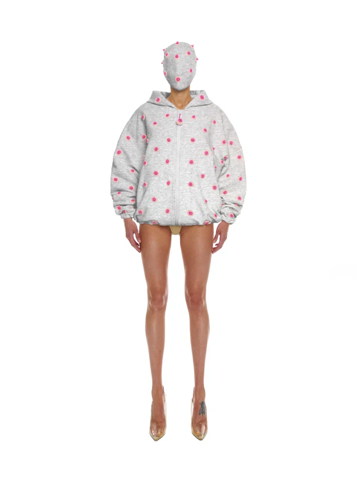 Hoodie Boobs Gray Melange