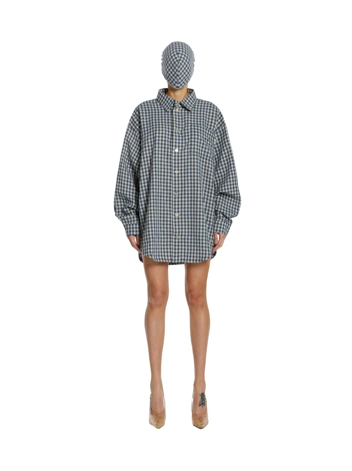 Checked shirt blue square