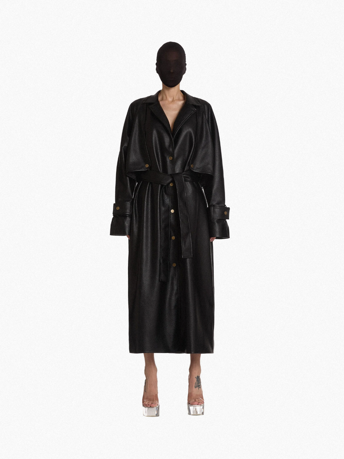 ECO-LEATHER TRENCH COAT