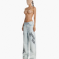 UNISEX JEANS, LEATHER PATTERN