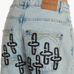 UNISEX JEANS, LEATHER PATTERN