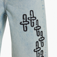 UNISEX JEANS, LEATHER PATTERN