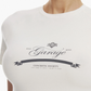 LONG BLACK T-SHIRT WITH WHITE PRINT