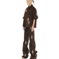Jean classic Zor Kahve print