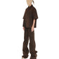 Unisex shirt zor kahve