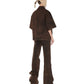 Unisex shirt zor kahve