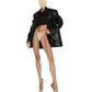 Classic leather jacket with dickeys